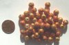 50 8mm Textured Metallic Copper Orange